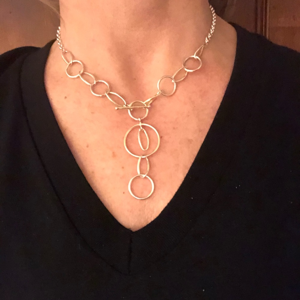 Sterling Silver Toggle Necklace